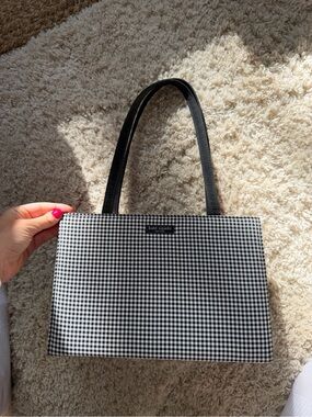 kate spade Black & White Gingham purse 👜